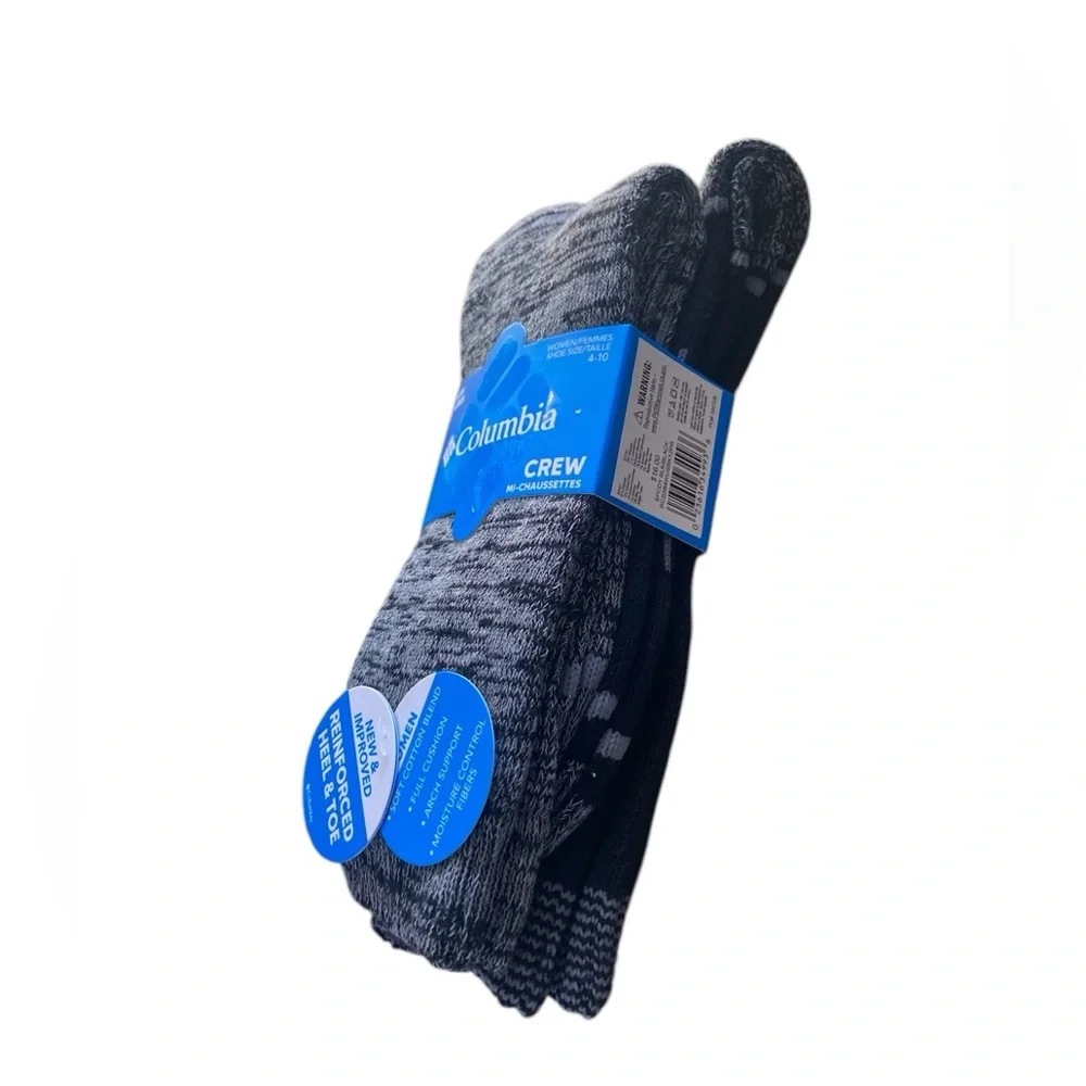 Columbia 2 Pair Moisture Control Crew Socks